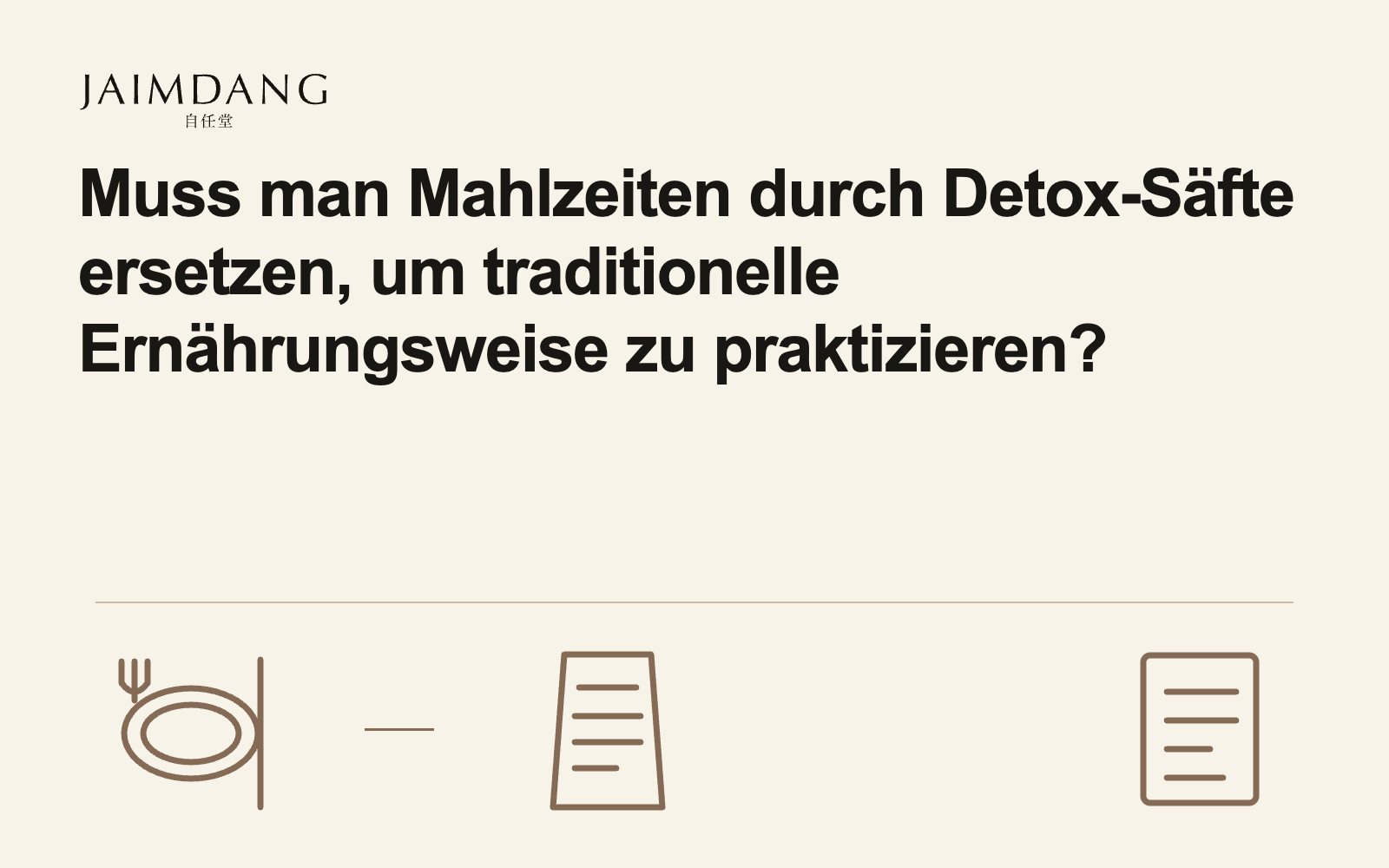 Muss man Mahlzeiten durch Detox-Säfte ersetzen, um traditionelle Ernährungsweise zu praktizieren?