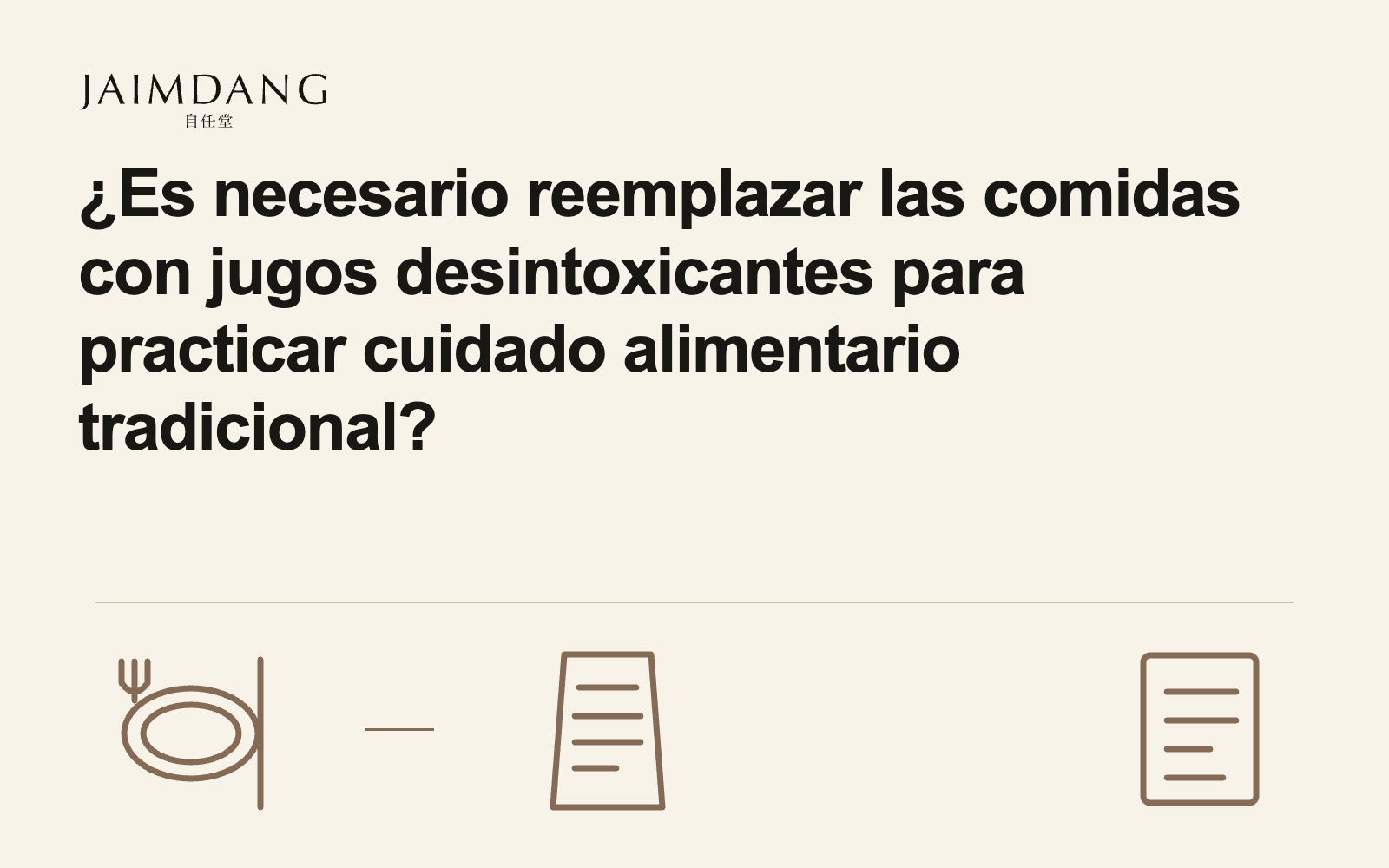 ¿Es necesario reemplazar las comidas con jugos desintoxicantes para practicar cuidado alimentario tradicional?
