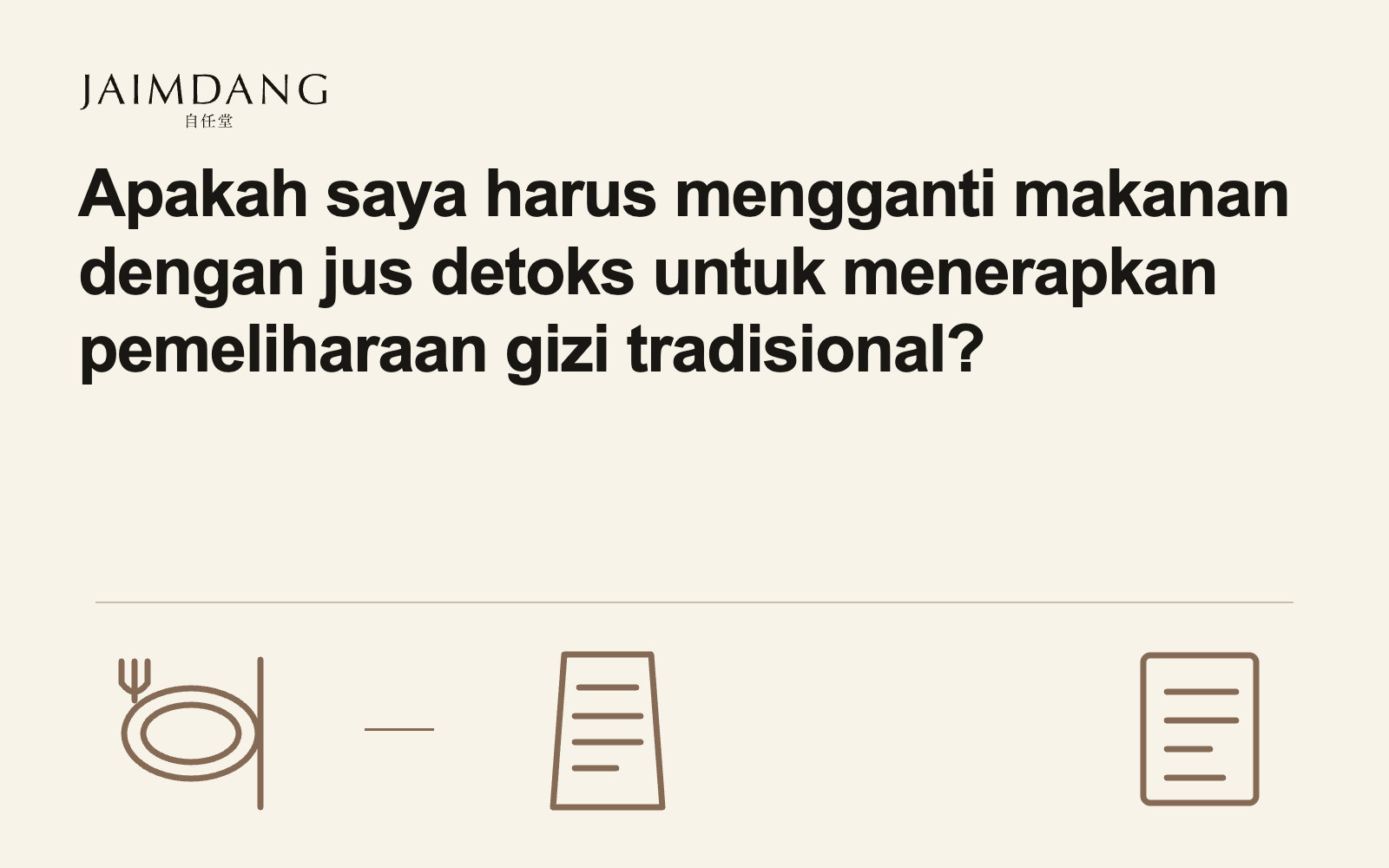 Apakah saya harus mengganti makanan dengan jus detoks untuk menerapkan pemeliharaan gizi tradisional?