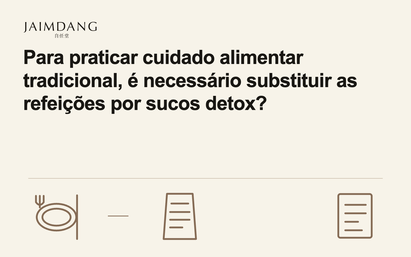 Para praticar cuidado alimentar tradicional, é necessário substituir as refeições por sucos detox?