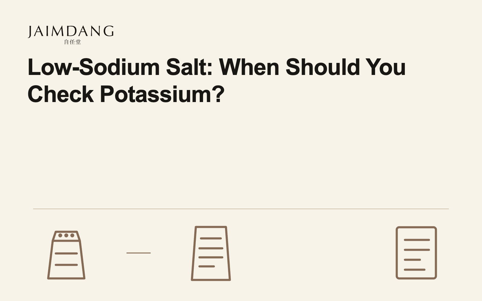 Low-Sodium Salt: When Should You Check Potassium?
