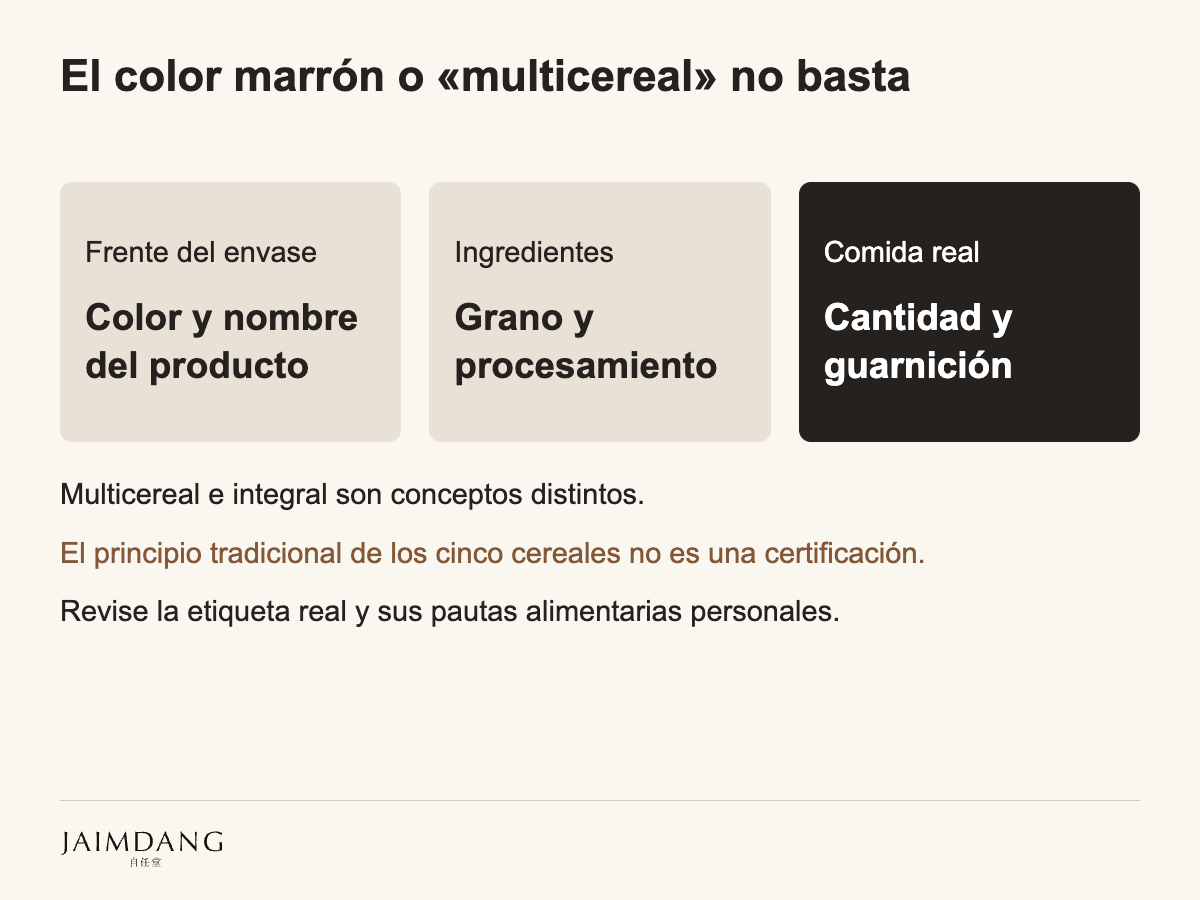 El color marrón o «multicereal» no basta